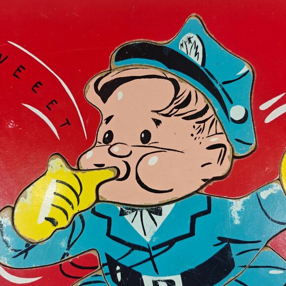 Vintage Sifo Policeman Wooden Puzzle Board Complete 60s 70s - Picture 3 of 5